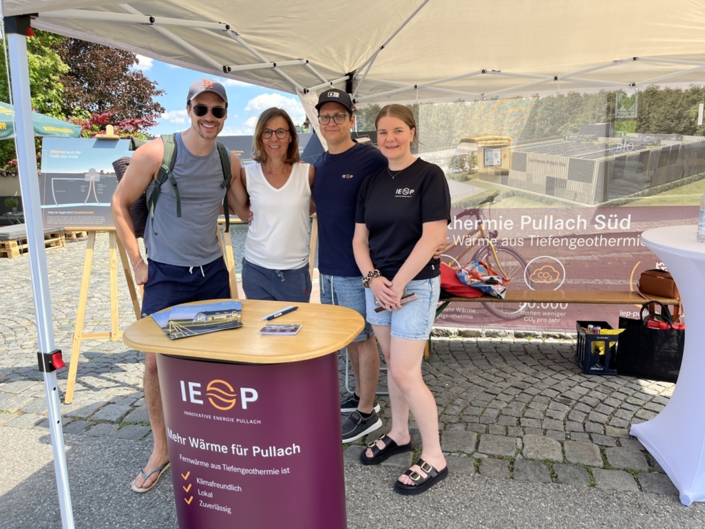 Das IEP-Team stellt das Preisabfrage-Tool und das neue Geothermie-Projekt Pullach Süd vor.