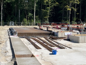 Fundament für den Bohrturm entsteht