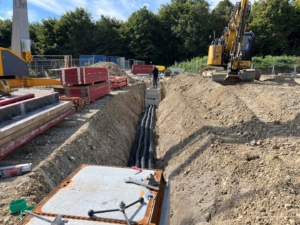 Leerrohre für künftige Stromversorgung