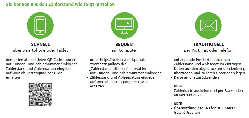 Zählerstand online melden
