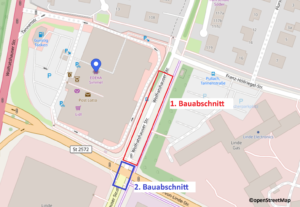 Arbeiten Wolfratshauser Straße und Rotwandstraße zwischen Juli und Mitte September 2026
